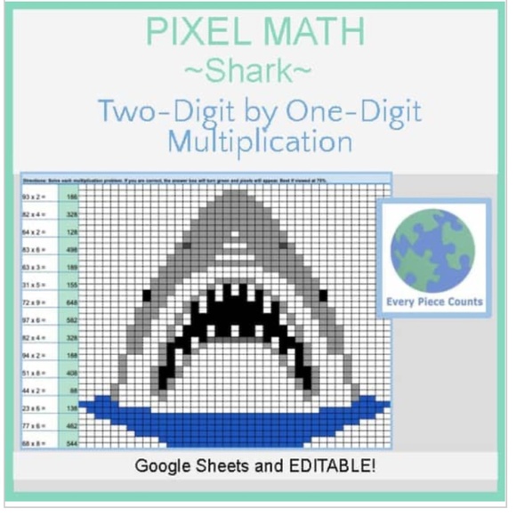 FREE KIDS MATH ACTIVITY -Digital Pixel Art Math Activity On My TPT Store - Picture 11 of 11